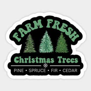 Farm fresh Christmas design Sticker